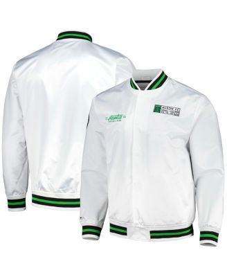 Mitchell & Ness - Men's White Austin FC City Full-Snap Satin Jacket