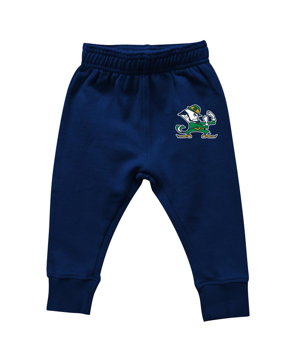 Wes & Willy Baby Boys And Girls Notre Dame Fighting Irish Color Block Pullover Hoodie And Sweatpants Set In Black
