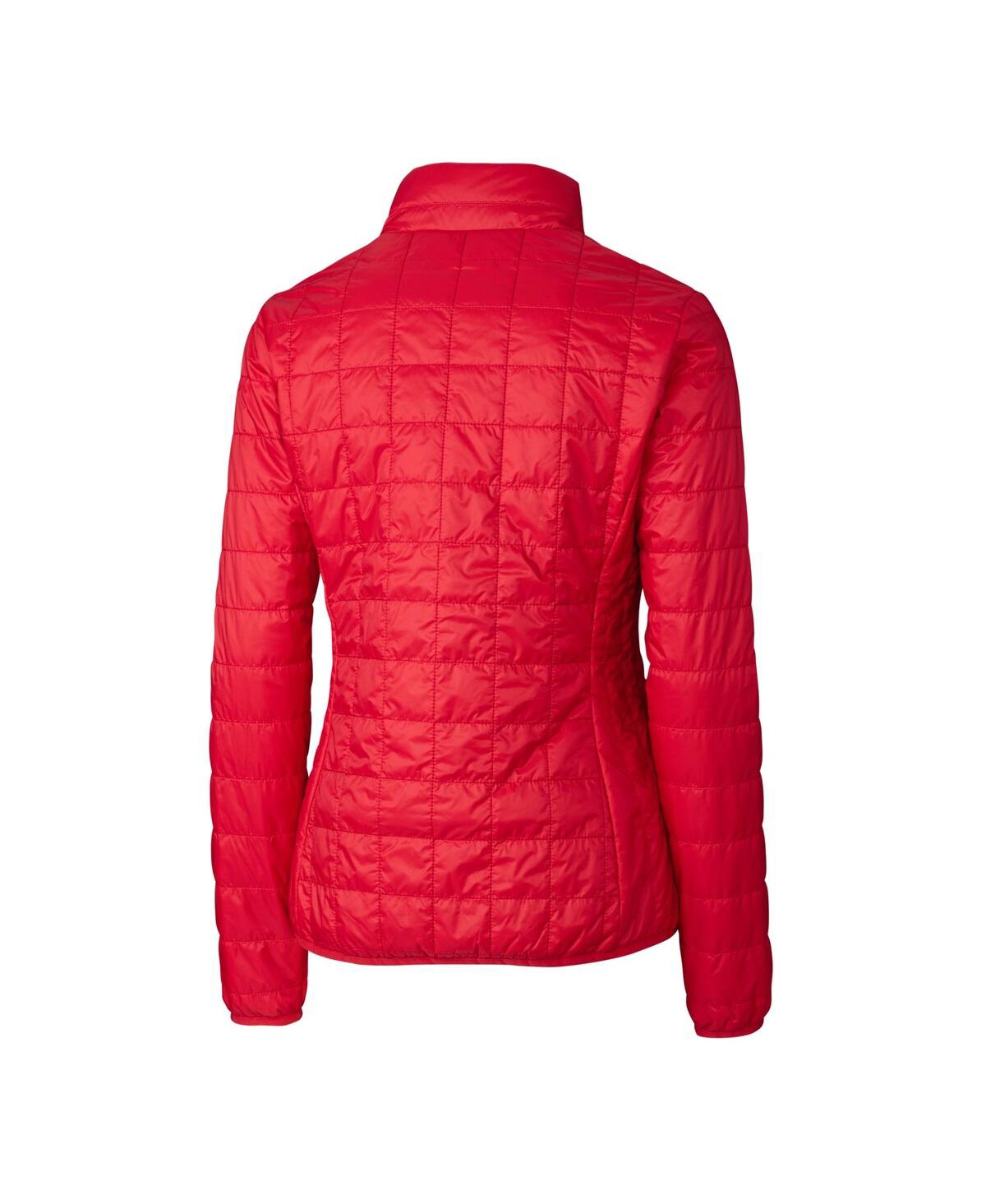 Cutter & Buck Women's Red Kansas City Chiefs Helmet Logo Rainier Primaloft Insulated Full-zip Puffer Jacket In Red