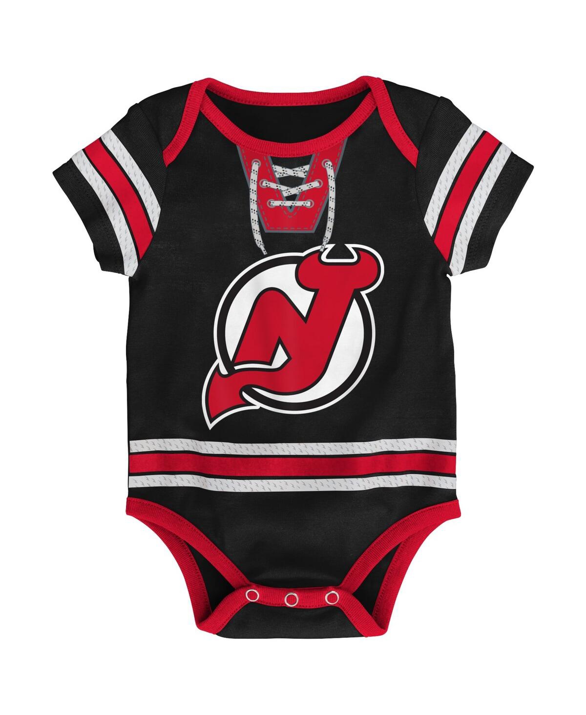 Outerstuff Baby Boys And Girls Black New Jersey Devils Hockey Jersey Bodysuit In Black