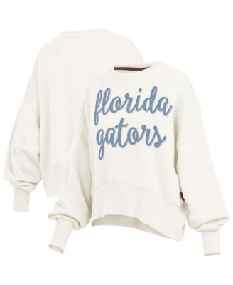 Pressbox - Women's Cream Florida Gators Chelsea Oversized Pullover Sweatshirt