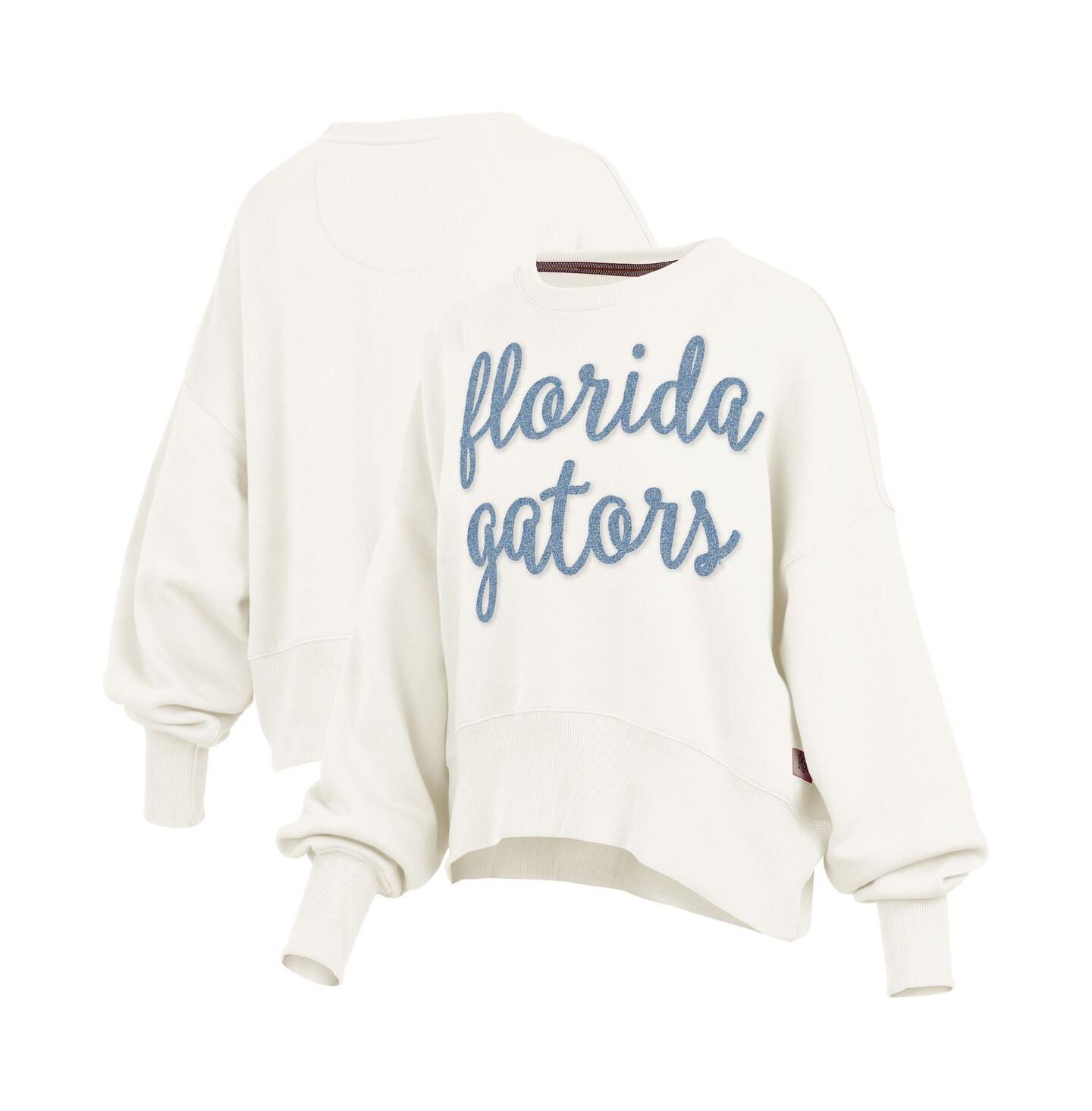 Женские толстовки Pressbox Cream Florida Gators Chelsea Oversized Pullover — фото 1