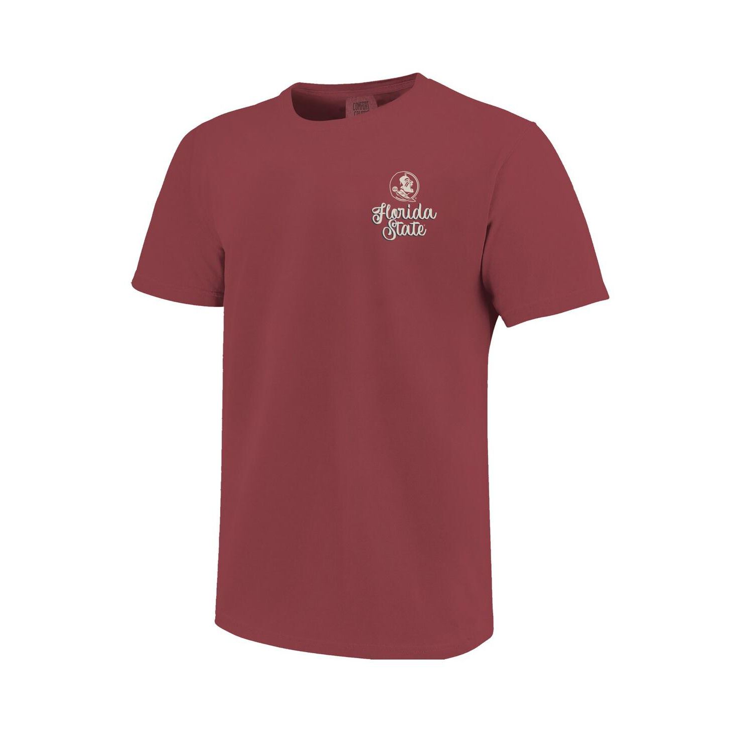 Women's Garnet Florida State Seminoles Comfort Colors Campus Scene Drawing Script T-Shirt