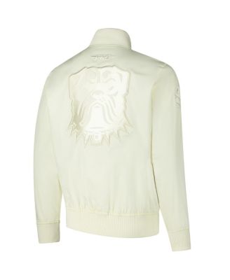 Men's Cream Cleveland Browns Triple Tonal Full-Zip Twill Jacket