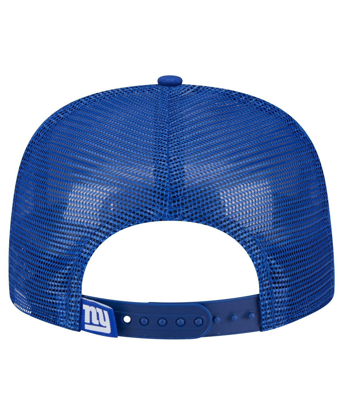 New Era Big Boys And Girls White/royal New York Giants Distressed 9fifty A-frame Snapback Hat In Black