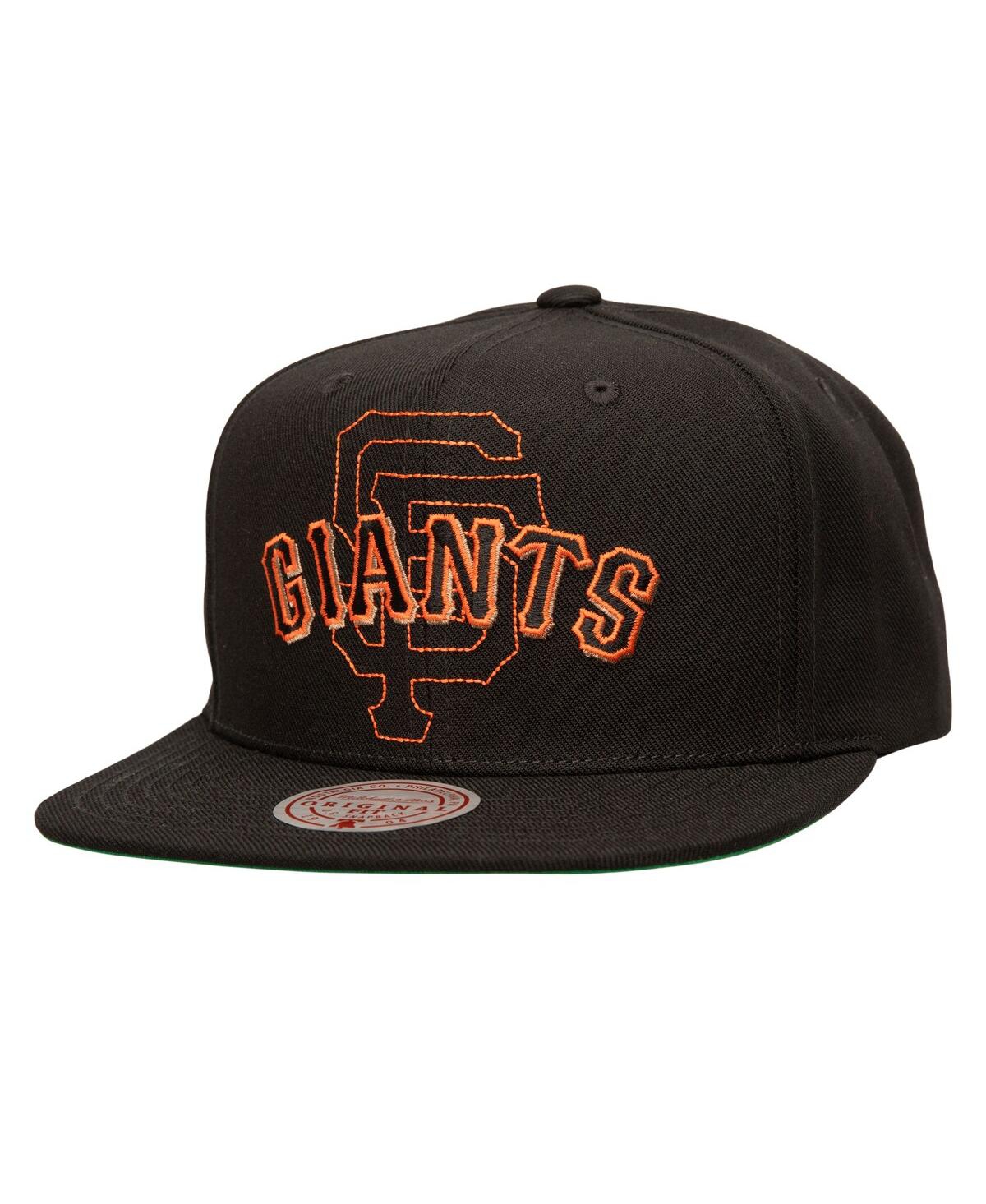 Mitchell & Ness Men's Black San Francisco Giants Double Up Snapback Hat In Black