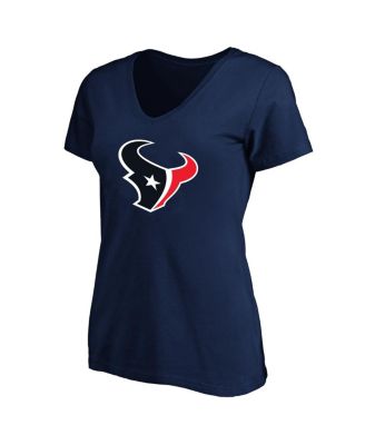 Fanatics - Women's Navy Houston Texans Plus Size V-neck T-shirt