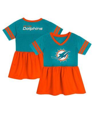 Outerstuff - Girls Toddler Aqua Miami Dolphins Stadium Lights Fashion Jersey Dress
