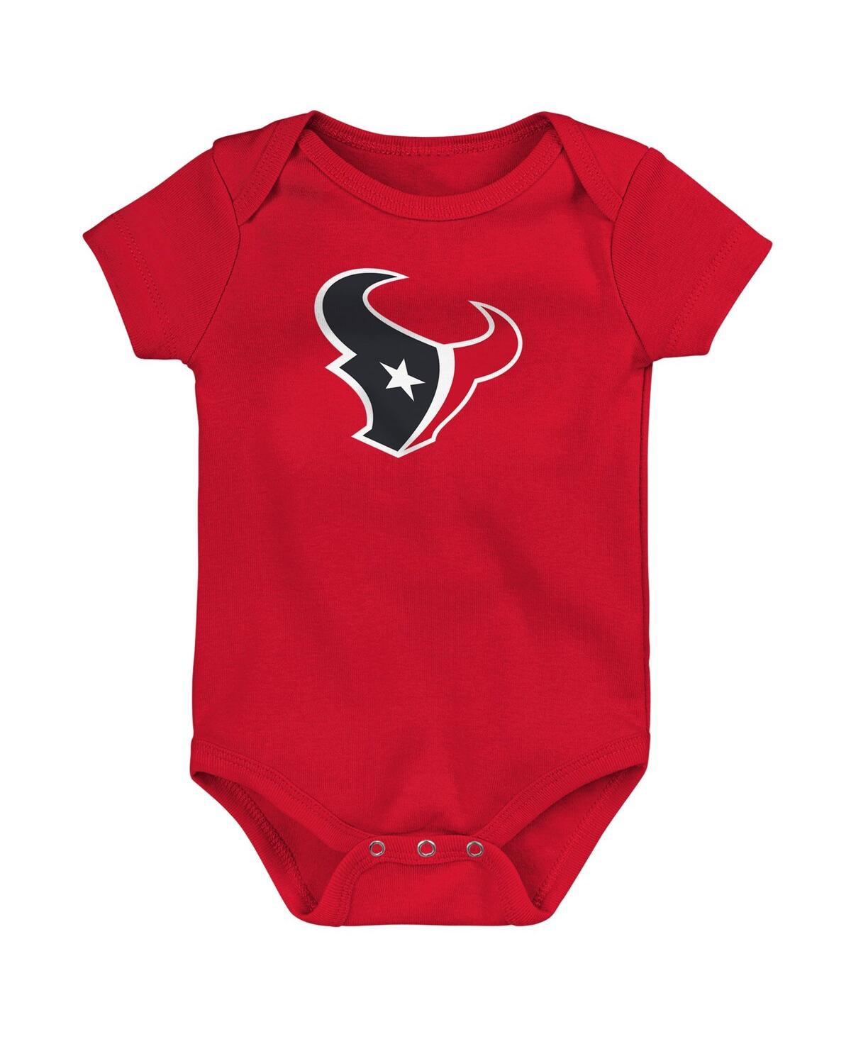 Outerstuff Baby Boys And Girls Houston Texans Team Starter Bodysuit Set, 3-pack In Blue