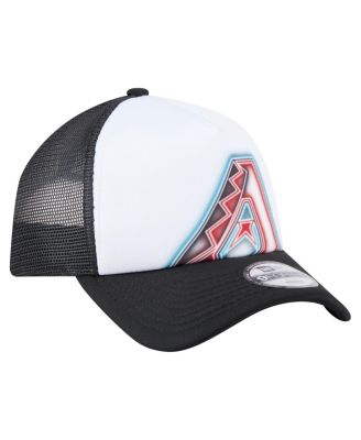 Toddler White/Black Arizona Diamondbacks Painted A-Frame 9FORTY Trucker Adjustable Hat