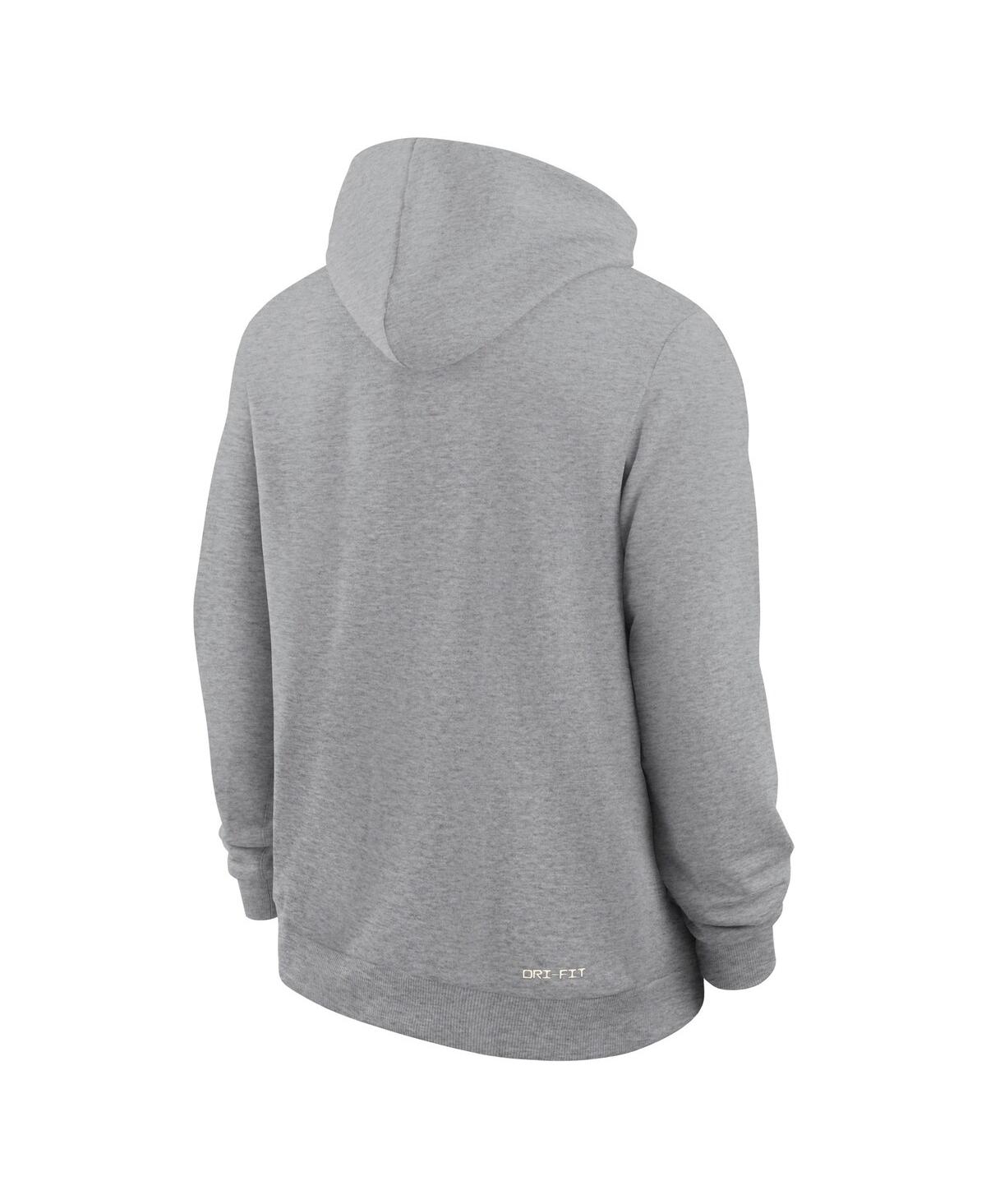 Nike Heather Gray Boise State Broncos 2025 Sideline Performance Pullover Hoodie In Gray