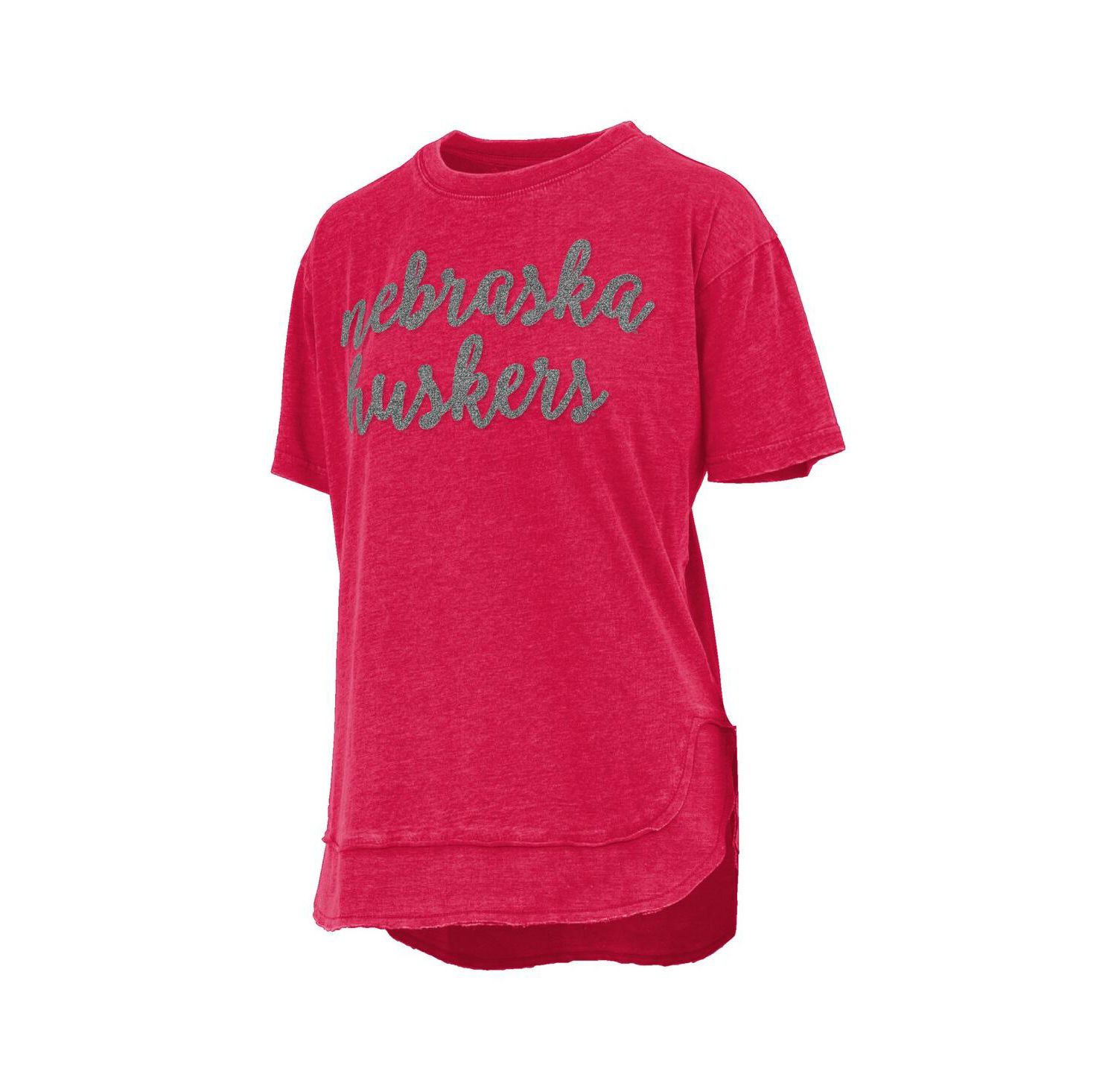 Women's Scarlet Nebraska Huskers Poncho T-Shirt