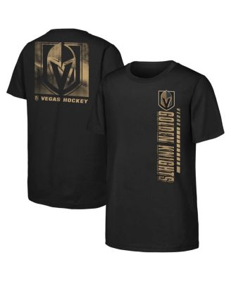 Outerstuff - Big Boys and Girls Black Vegas Golden Knights Atmosphere T-shirt