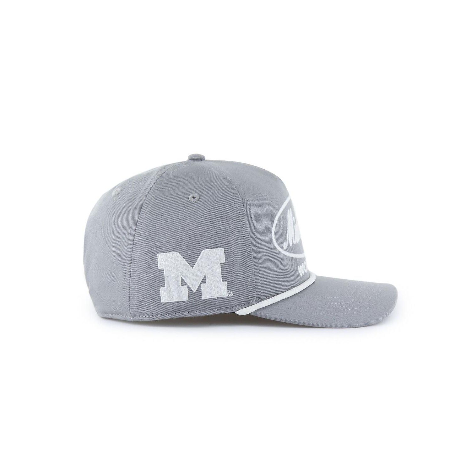 Men's Gray Michigan Wolverines Contemporary Basics Foundational Rope Hitch Adjustable Hat