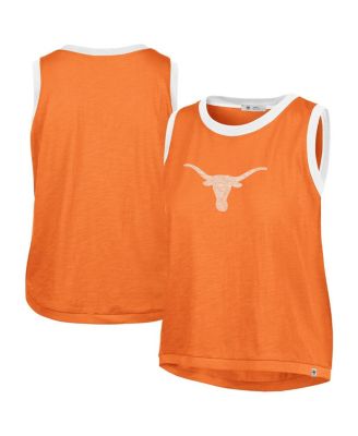 '47 Brand - Women's Texas Orange Texas Longhorns Premier Ringer Tank Top