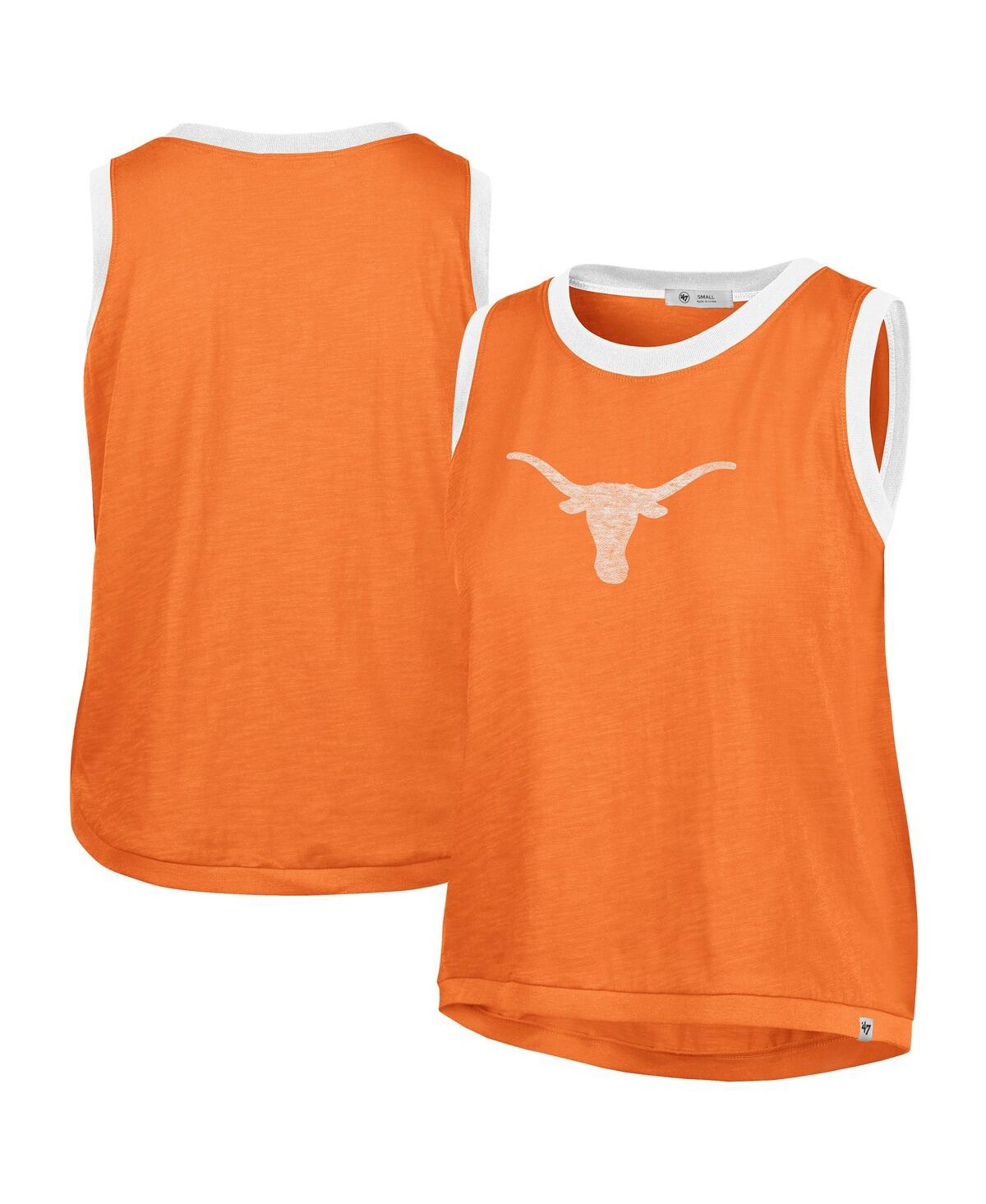 47 Brand Women's Texas Orange Texas Longhorns Premier Ringer Tank Top