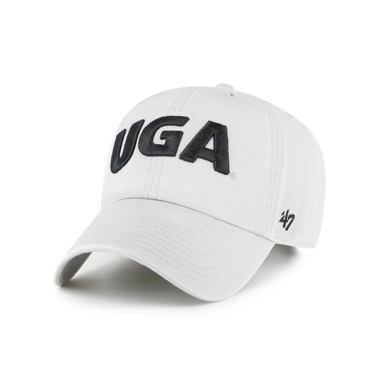 Мужская кепка '47 Brand Gray Georgia Bulldogs Clean Up Adjustable Hat — фото 1