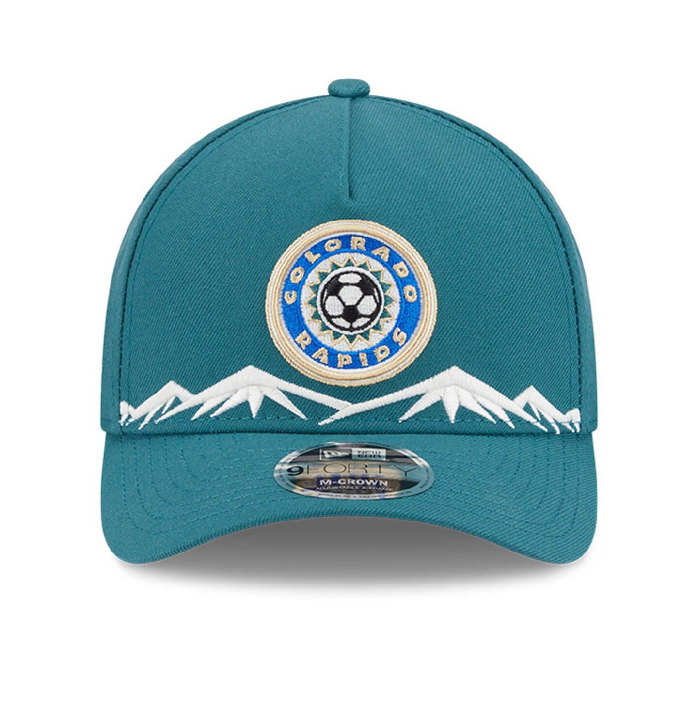 Мужские головные уборы New Era Green Colorado Rapids 2025 Jersey Hook 9FORTY M-Crown Adjustable Hat — фото 2
