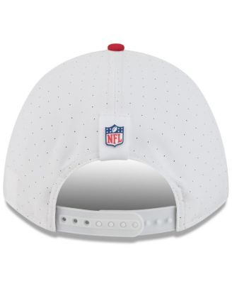 Big Boys and Girls White/Scarlet San Francisco 49ers 2025 NFL Training Camp A-Frame 9FORTY Adjustable Hat