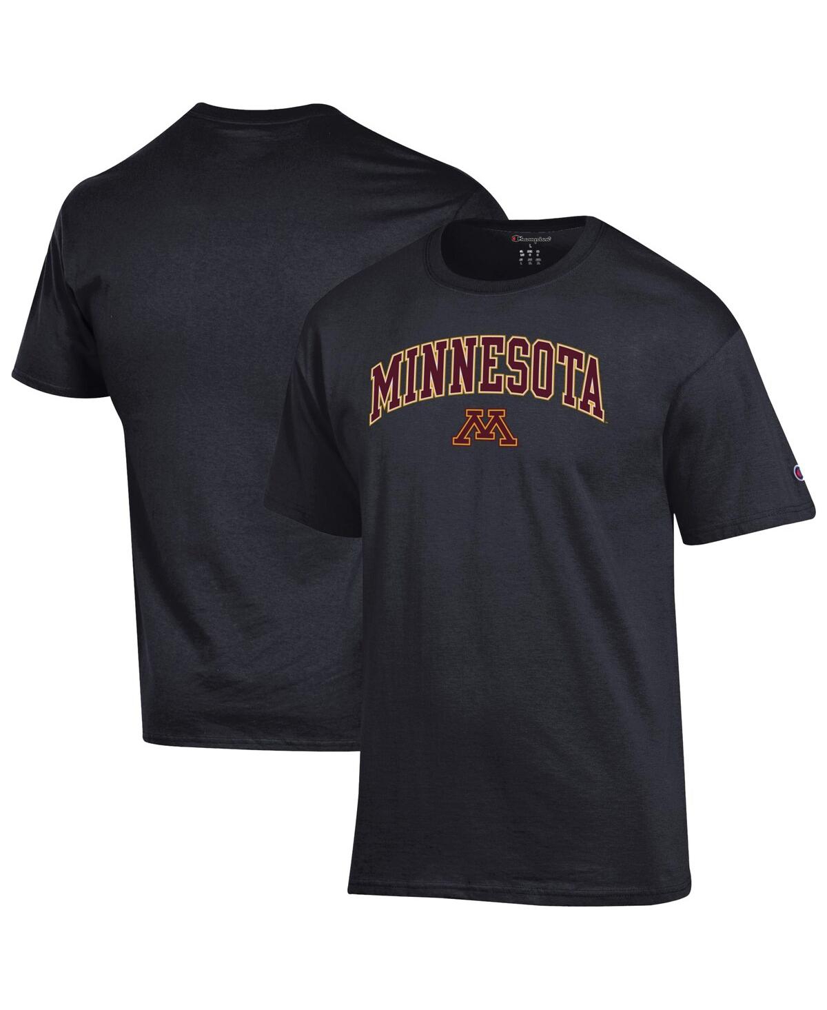 Champion Men's Maroon Minnesota Golden Gophers Arch Over Logo T-Shirt - Black