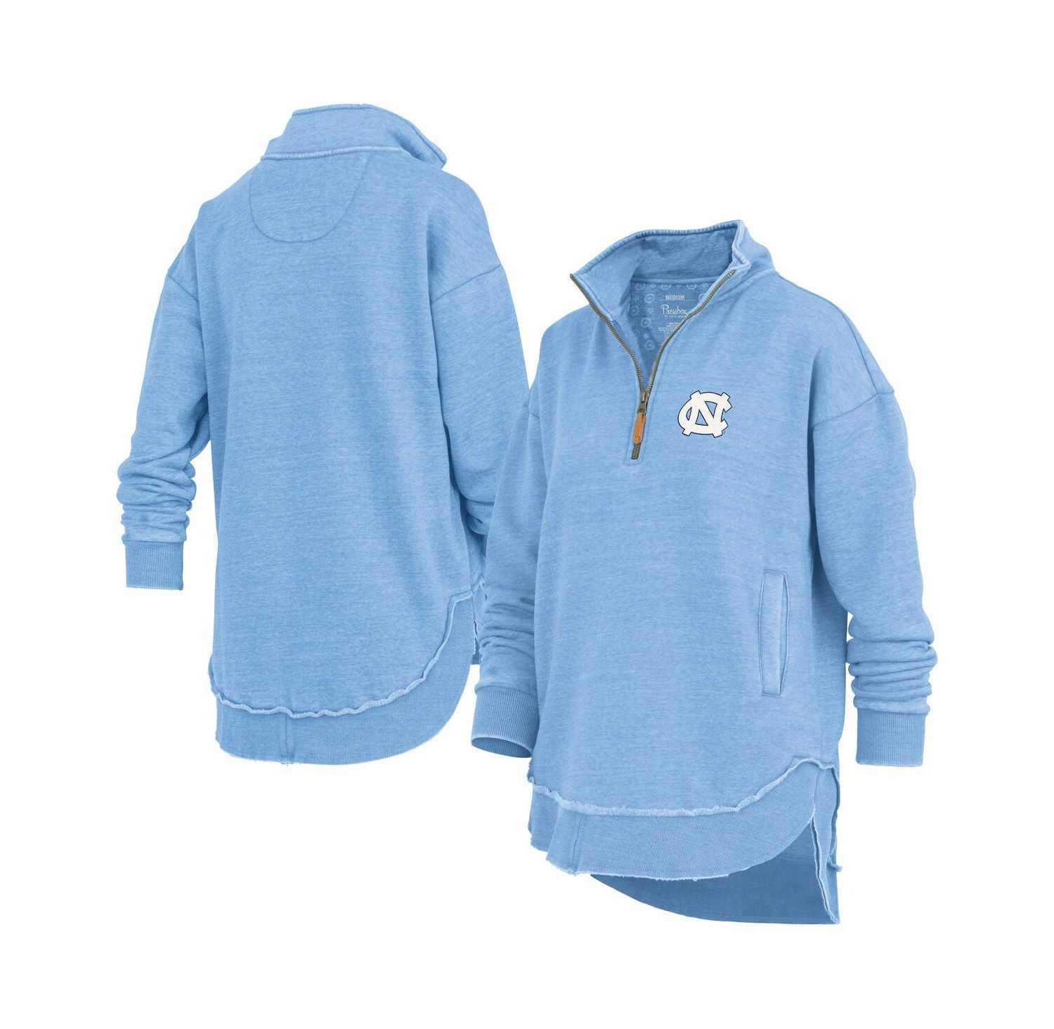 Women's Light Blue North Carolina Tar Heels Northfork Sojourn Poncho Quarter-Zip Sweatshirt