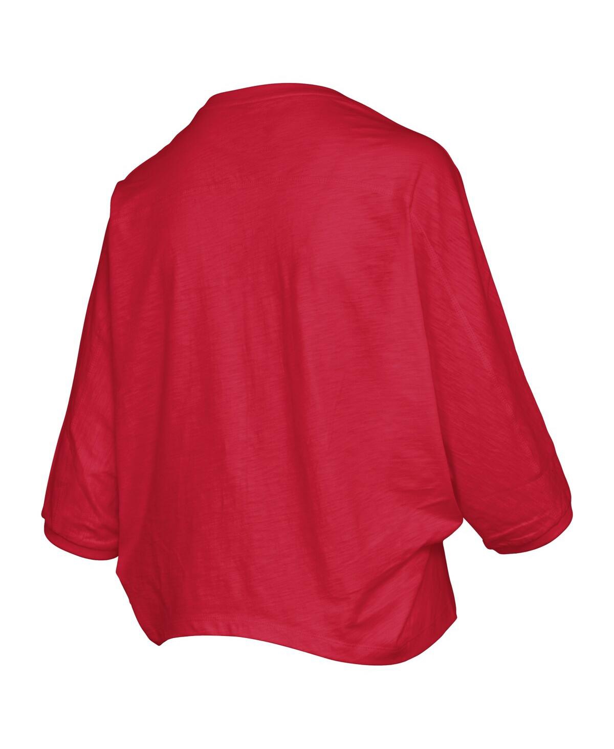 Pressbox Scarlet Ohio State Buckeyes Midi Arch Over Logo Oversized T-shirt In Red