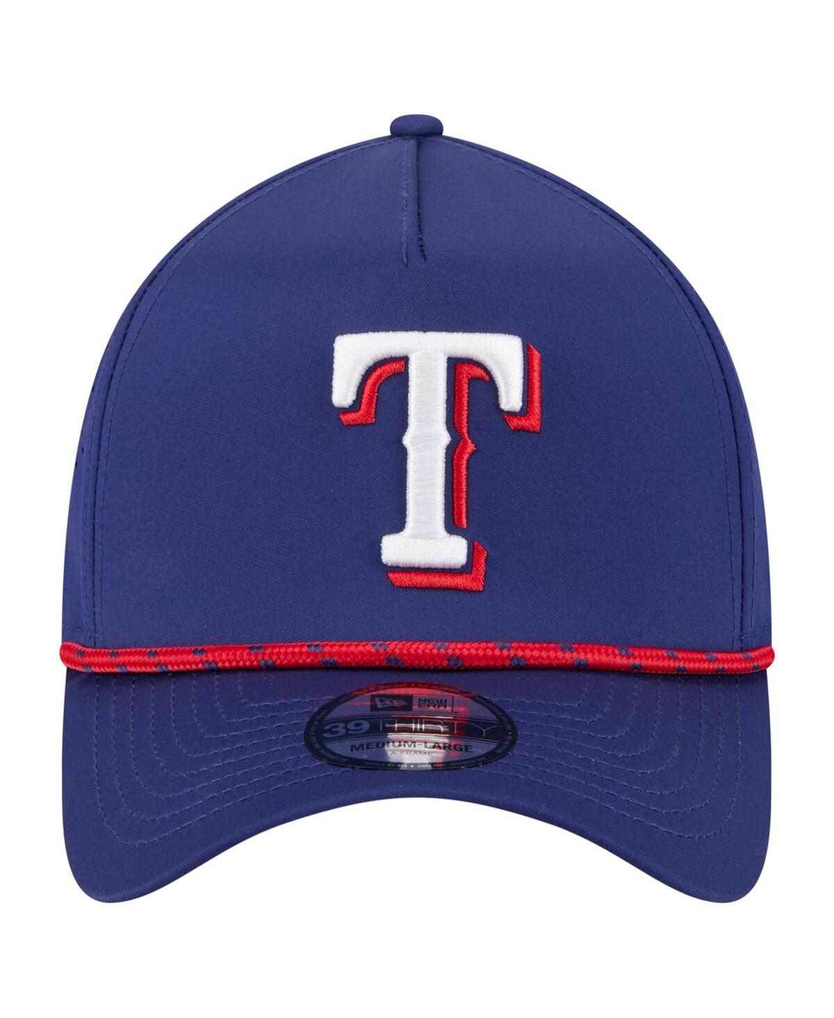 New Era Men's Royal Texas Rangers 39thirty A-frame Perforated Flex Hat In Blue