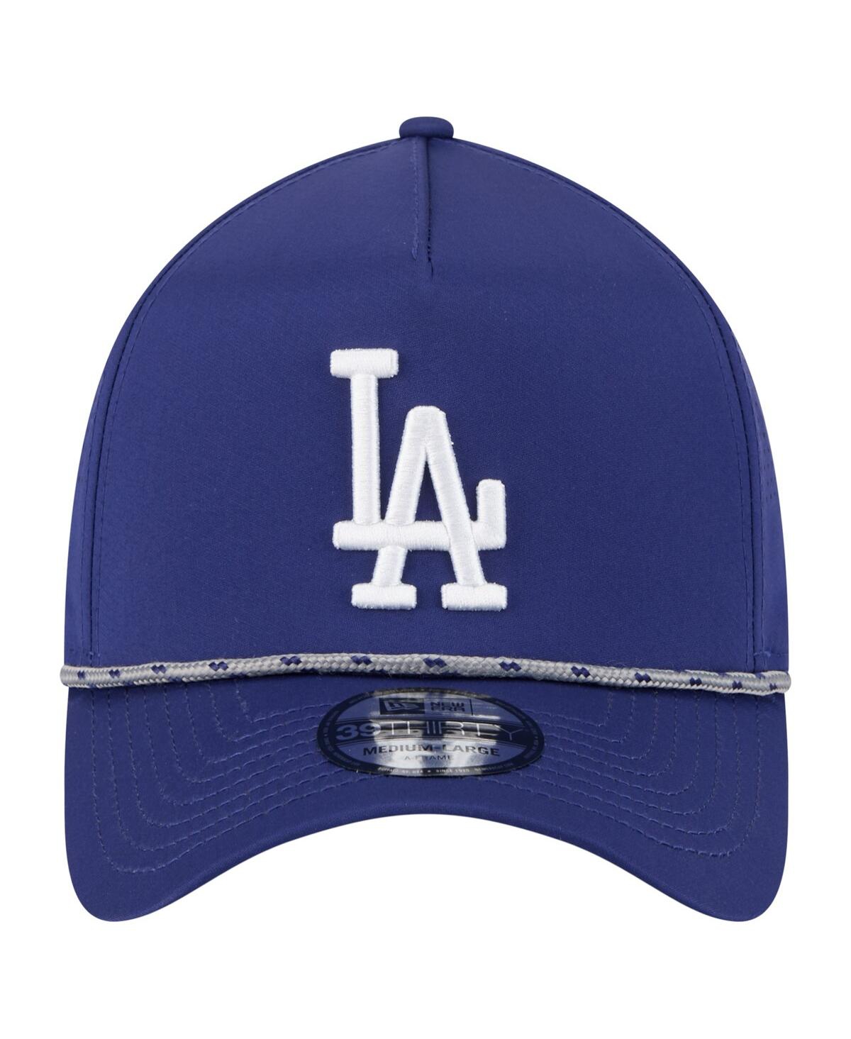 New Era Men's Royal Los Angeles Dodgers 39thirty A-frame Perforated Flex Hat In Blue