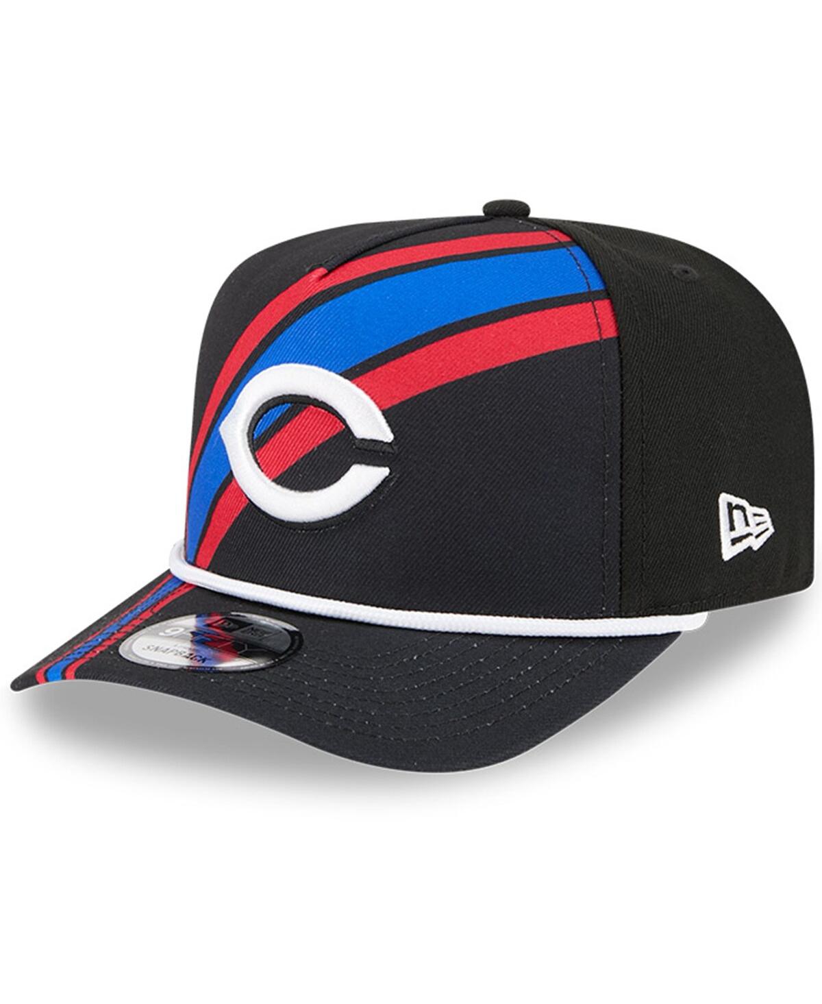 New Era Men's Black Cincinnati Reds 2025 Mlb Speedway Classic Fashion Pack A-frame 9fifty Snapback Hat In Black