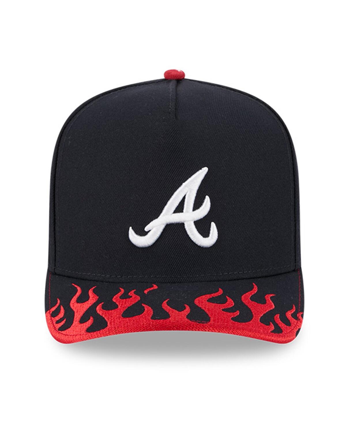 New Era Men's Navy Atlanta Braves 2025 Mlb Speedway Classic A-frame 59fifty Fitted Hat In Blue