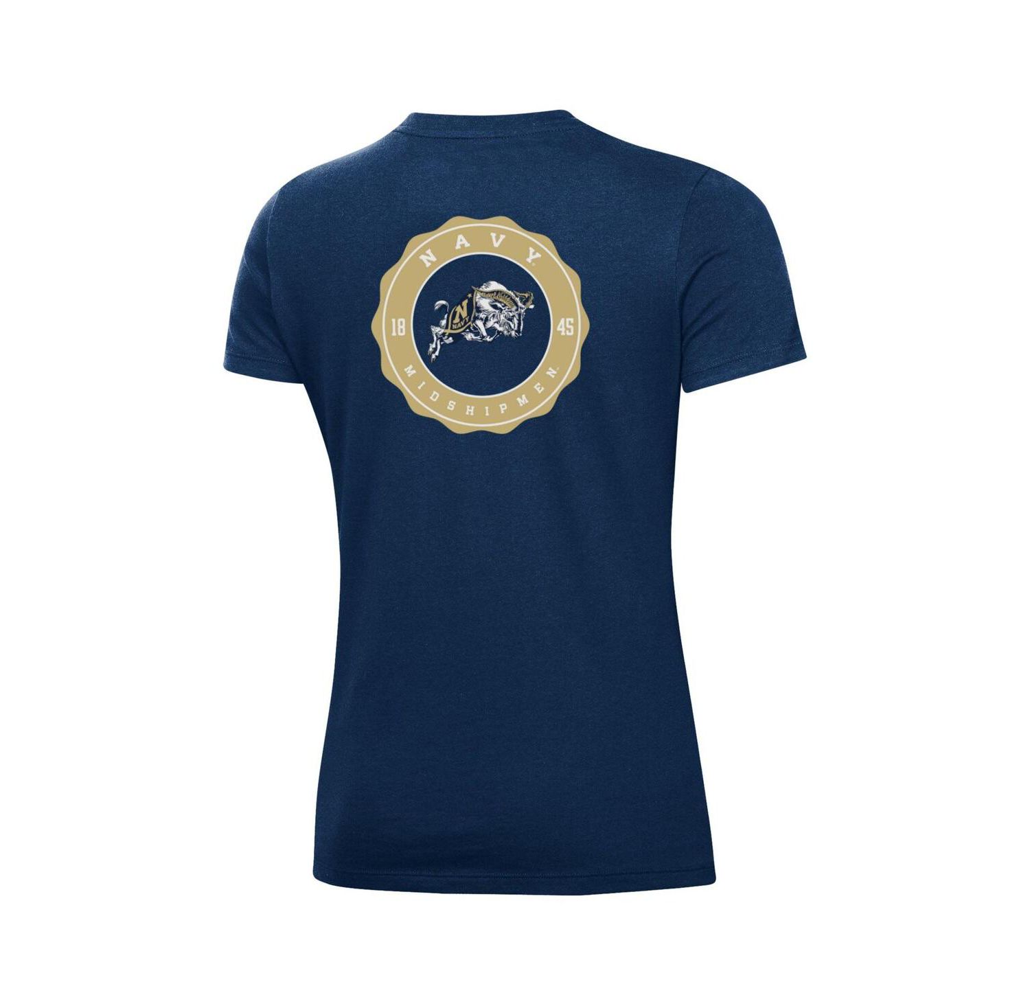Women's Navy Midshipmen Essentials 2-Hit Performance T-Shirt