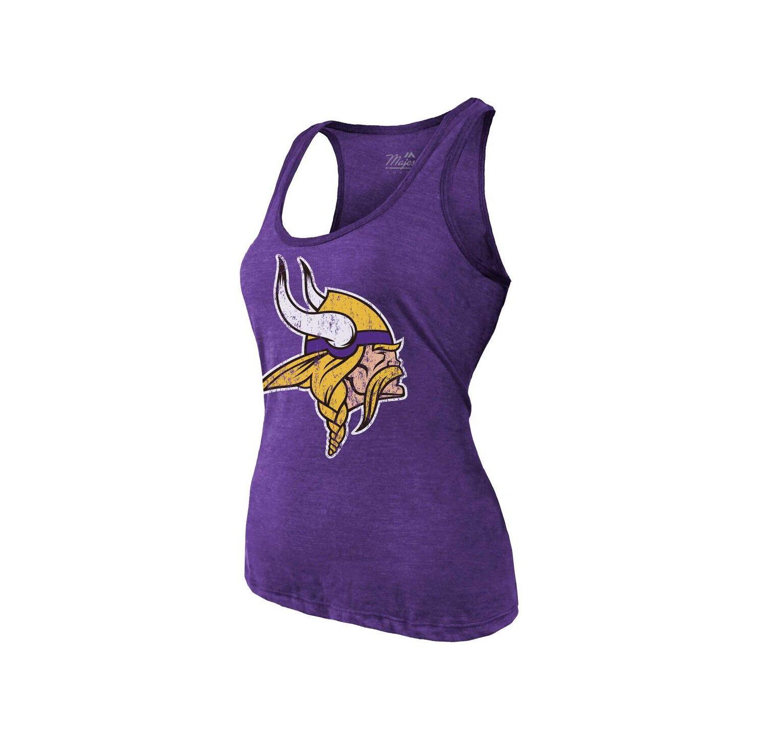Threads Women's J.J. McCarthy Purple Minnesota Vikings Name & Number Tri-Blend Scoop Neck Tank Top