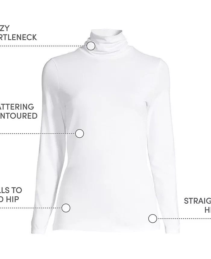 Women's Lightweight Jersey Long Sleeve Turtleneck - thumbnail 4
