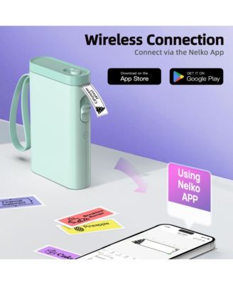 POLONO Label Maker Machine with Tape, P21-A Bluetooth Label Printer, Wireless Mini Label Makers with Multiple Templates for Organizing, Office, Home