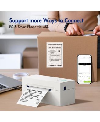 Nelko Bluetooth Thermal Shipping Label Printer, Wireless 4x6 Shipping Label Printer for Small Business, Support Android, iPhone, Windows, and Mac, Widely Used for Various Shipping Platforms