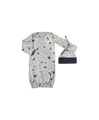 Baby Grey by Everly Grey Baby Boys Grey by Everly Grey Long Sleeve Gown Hat Set - Twinkle night 30$