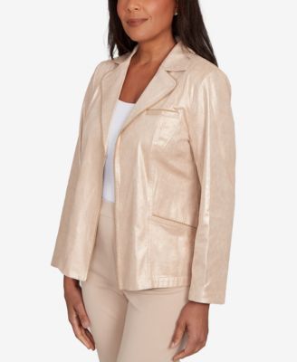 Petite Faux Suede Shimmer Jacket