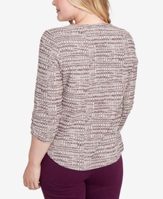 Petite Textured Shimmer Space Dye Top