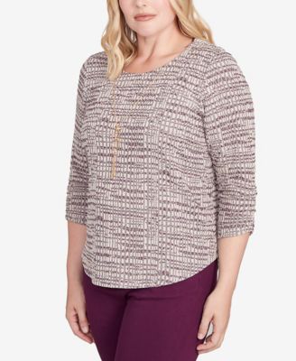 Petite Textured Shimmer Space Dye Top