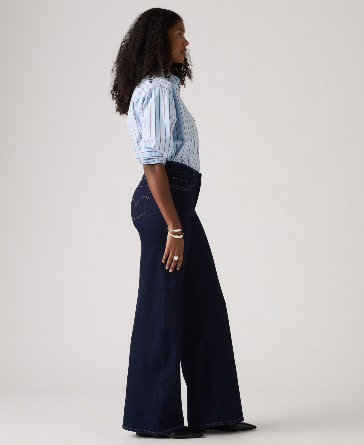 Levi's Women's 318 Shaping Stellar-stretch Wide-leg Jeans In Blue