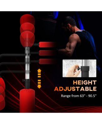 4-in-1 Punching Bag Sd w/ 2 Speedballs, 360° Relax Bar,