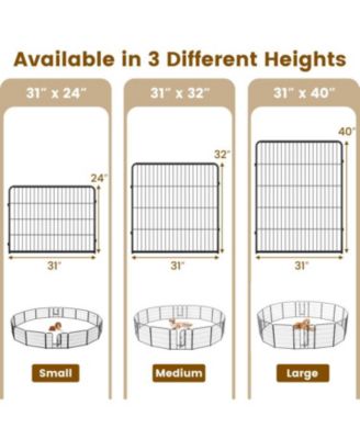 Heavy-Duty 16-Panel Dog Playpen with Lockable Door