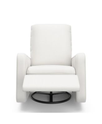 Teddi Power Recliner Swivel Glider with USB - Ivory Basketweave