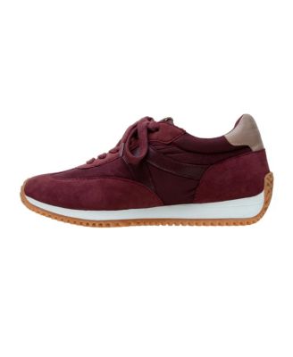 KAISA Women's Low Profile Lace-up Nylon and Leather Trainers