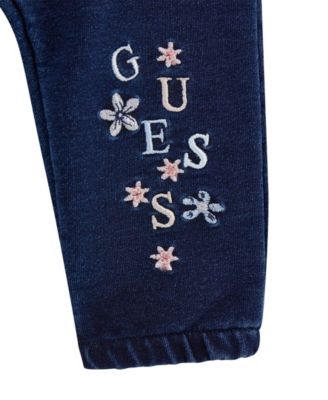 Baby Girls' Long Sleeve T-Shirt and Knit Denim Pants, 2-Piece Set