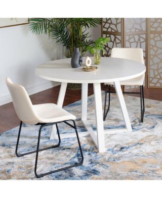 Varna Trestle Dining Table with 2 Chairs Round Dining Set