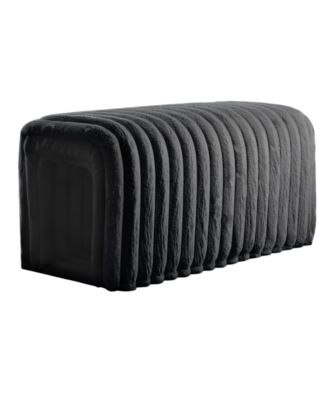 17 in. Storage Bench Pet Supplies Corduroy Bench Cat's nest to hide in Black