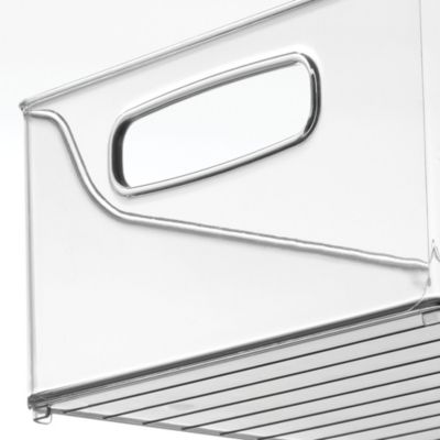 Set of 4 Plastic Stackable Pantry Bin with Handles