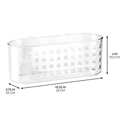 ID Set of 2 Plastic Suction Shower Basket