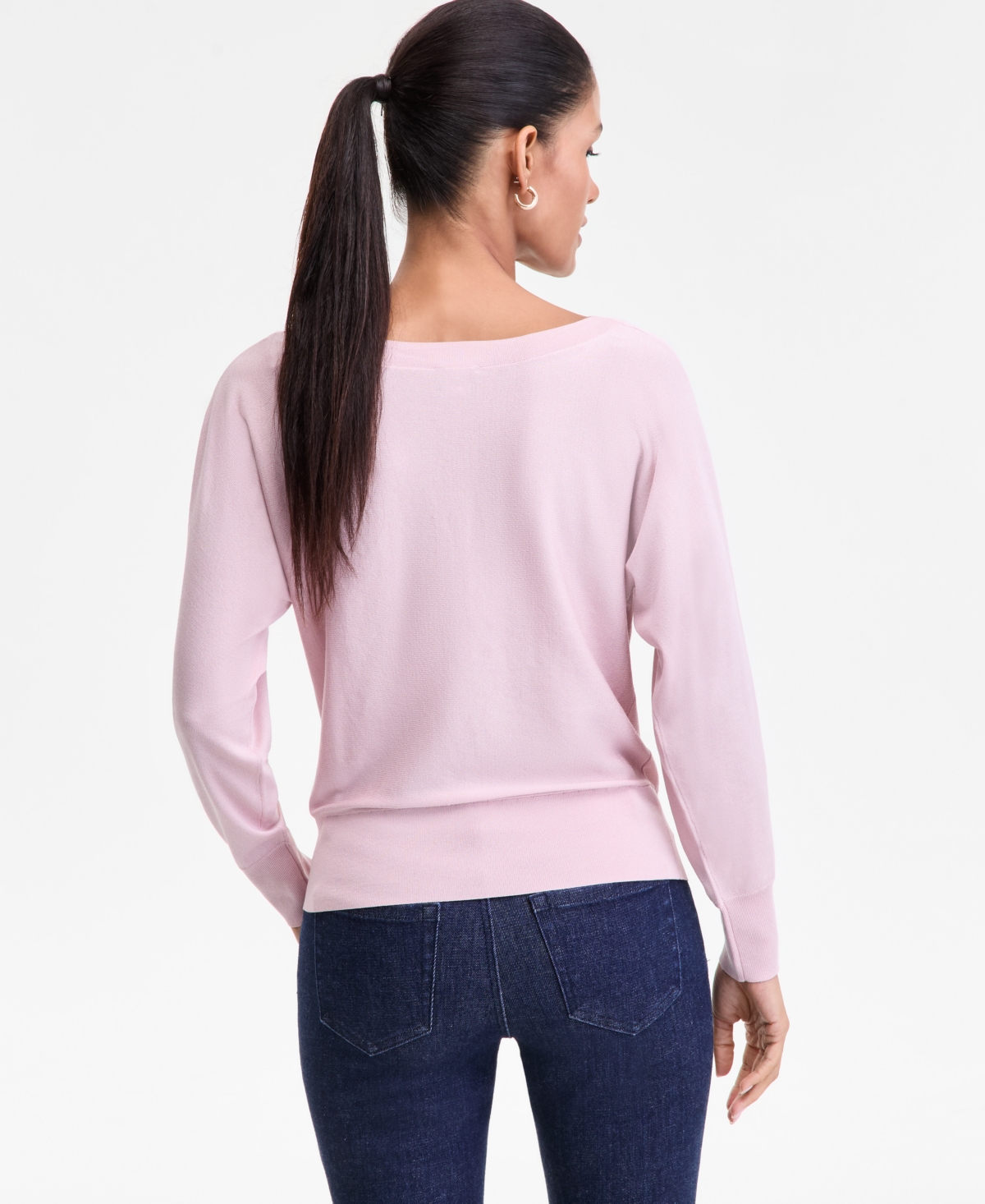 Inc International Concepts Women's Boat-neck Sweater, Macy's Exclusive In Pink